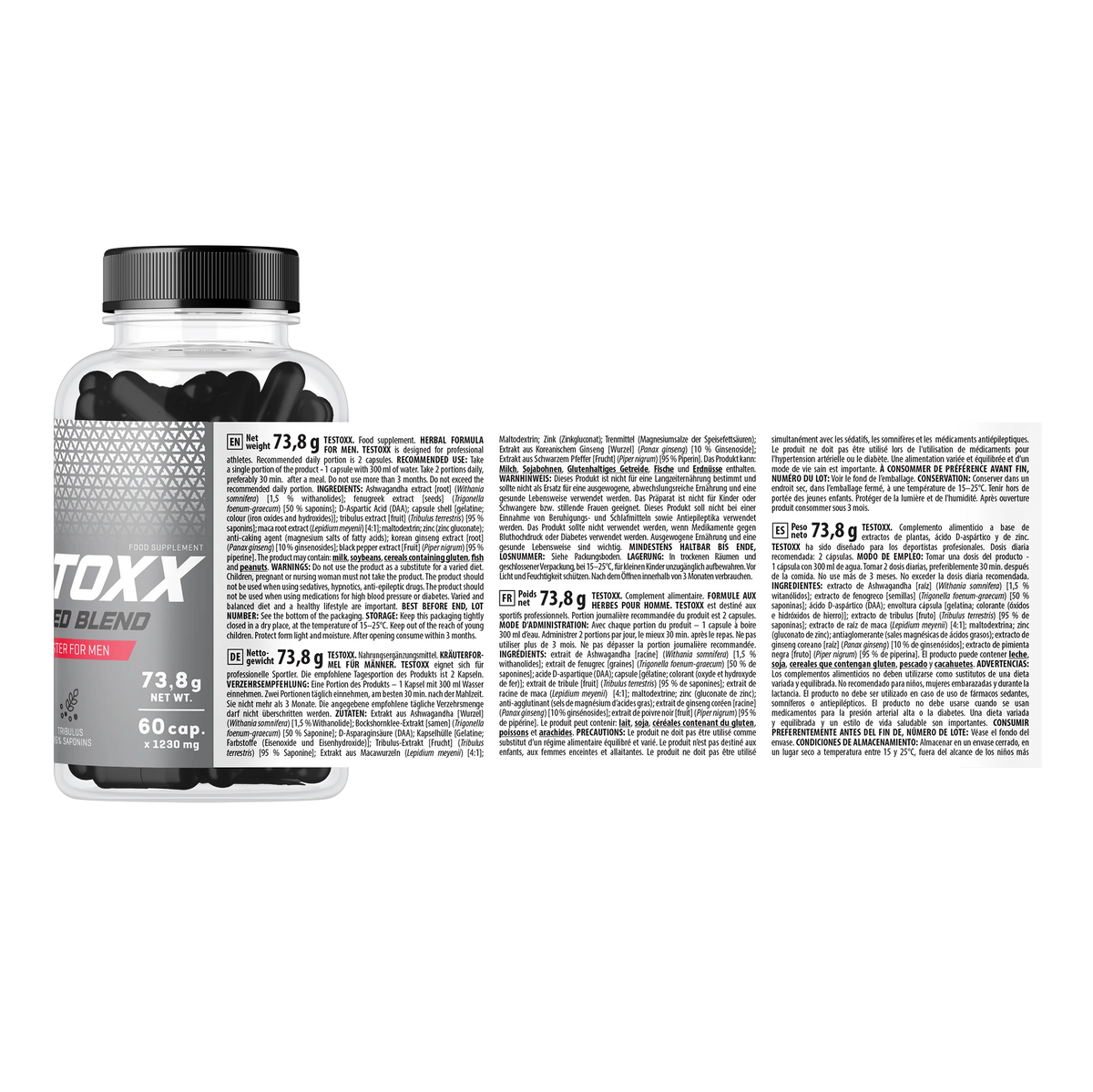 Testoxx 60 capsules – food supplement in capsules – trec nutrition