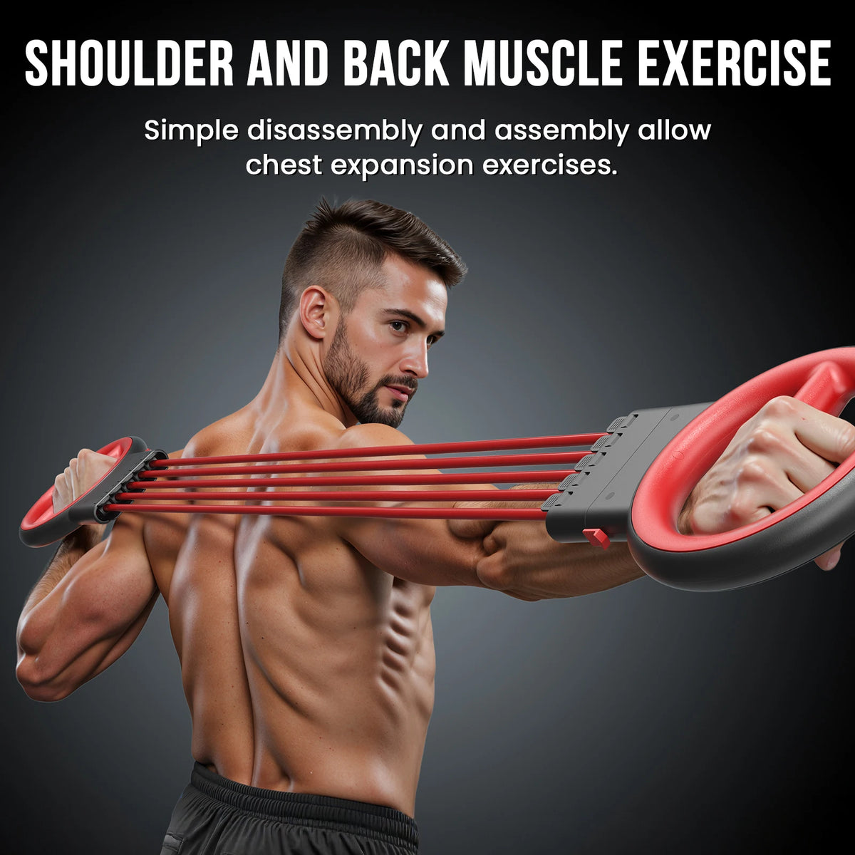 Adjustable Resistance Chest Expander for Full Body Muscle Workouts