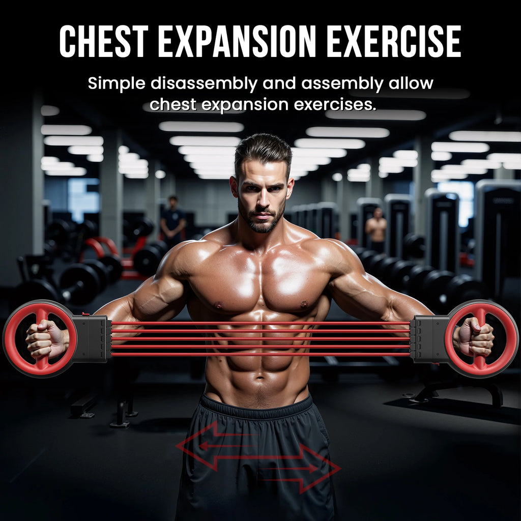 Adjustable Resistance Chest Expander for Full Body Muscle Workouts