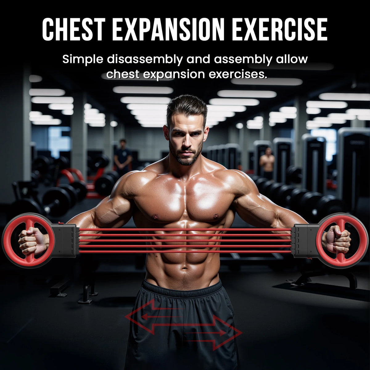 Adjustable Resistance Chest Expander for Full Body Muscle Workouts