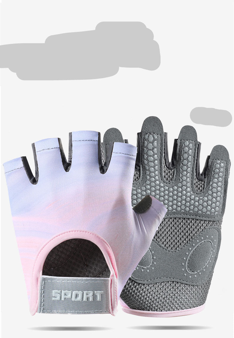 Fitness Gloves Women's Thin Half-Finger Equipment Training Yoga Anti-Slip