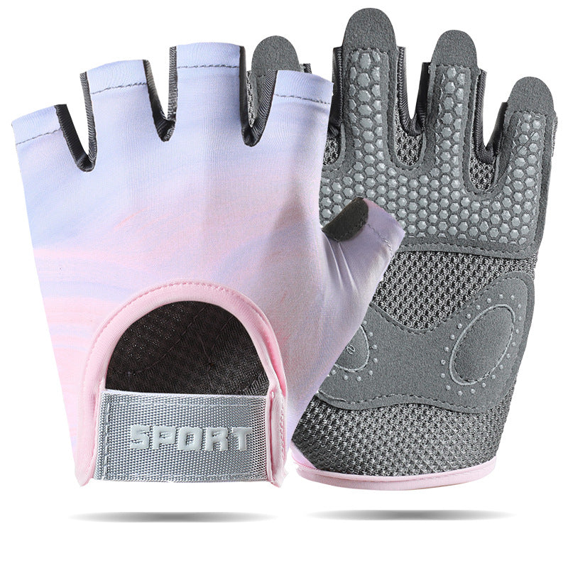Fitness Gloves Women's Thin Half-Finger Equipment Training Yoga Anti-Slip