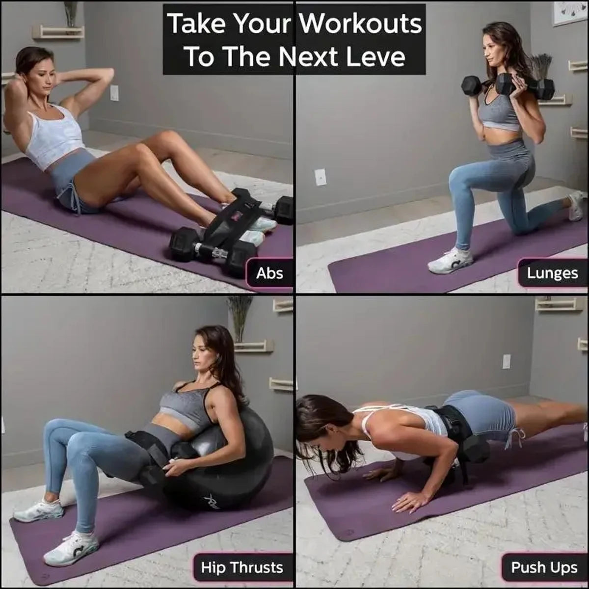 Adjustable Weighted Waist Belt, for Home Workouts,