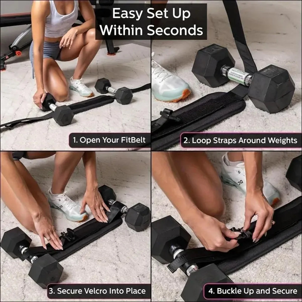Adjustable Weighted Waist Belt, for Home Workouts,