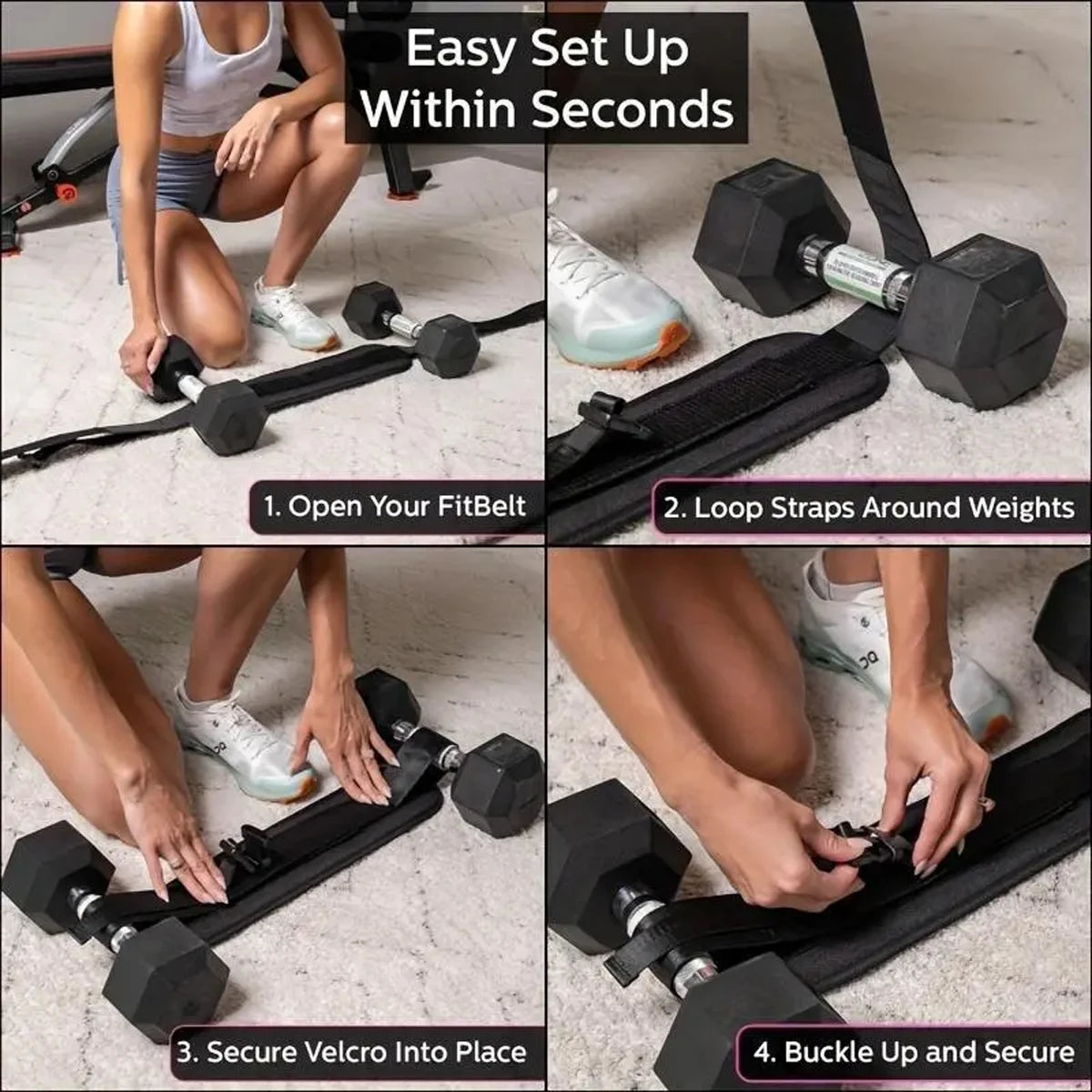 Adjustable Weighted Waist Belt, for Home Workouts,