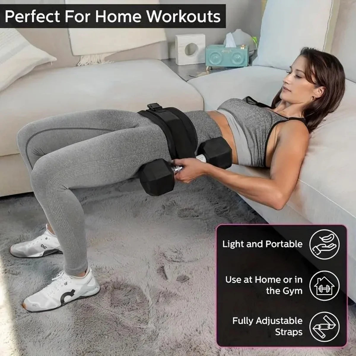 Adjustable Weighted Waist Belt, for Home Workouts,